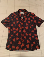 wax london red floral shirt