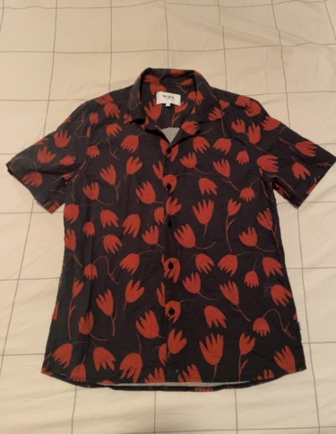 wax london red floral shirt