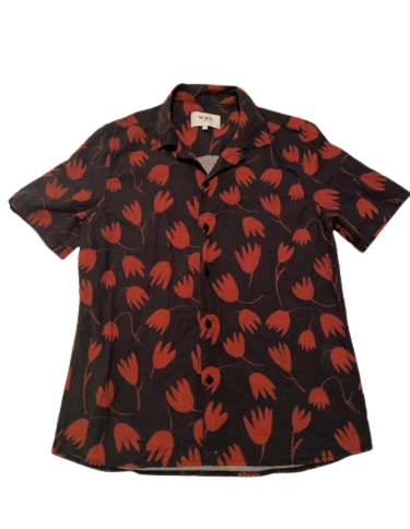 wax london red floral shirt