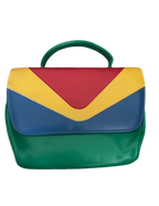 multicolor geometric mini handbag