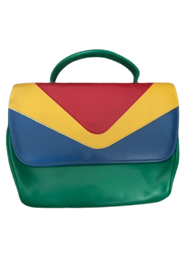 multicolor geometric mini handbag